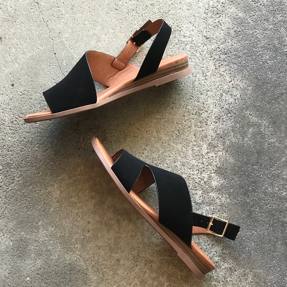 City Class Pillar Black Mini Wedge Comfort Sandal - Picture 5 of 8
